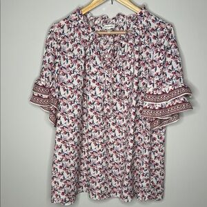 NWOT Max Studio Floral Blouse